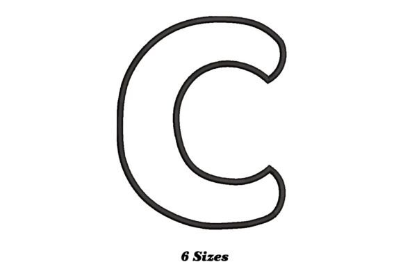 Letter C Outline: A Charming Embroidery Design for Meaningful Gifts